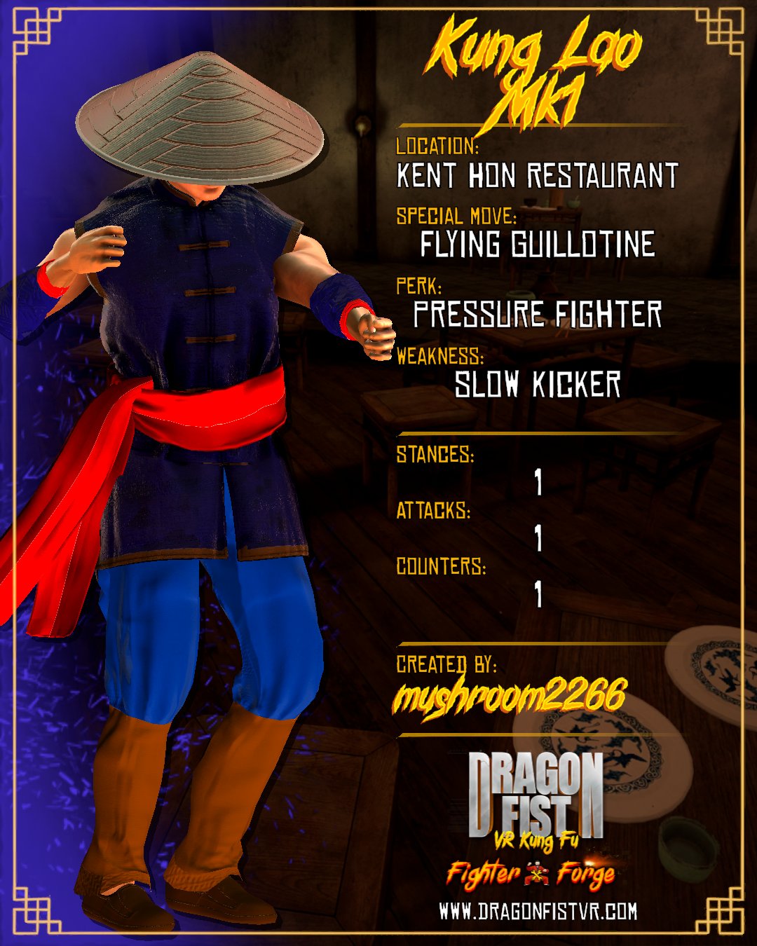 Kung Lao Mk1 - Created By: mushroom2266